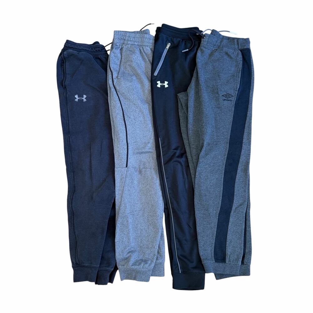 Lot of 4 Under Armour Umbro TekGear Boys Sweatpants Sz L
